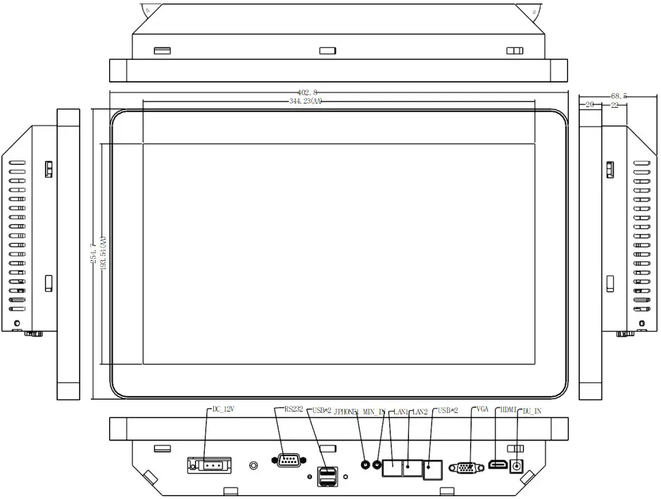 15.6inch touch PC for industrial control